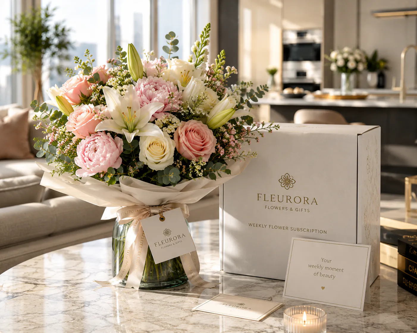Weekly flower subscription delivery